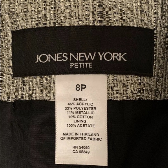 Jones NEW YORK Suit Jacket Gold & Black 8P - Picture 5 of 6